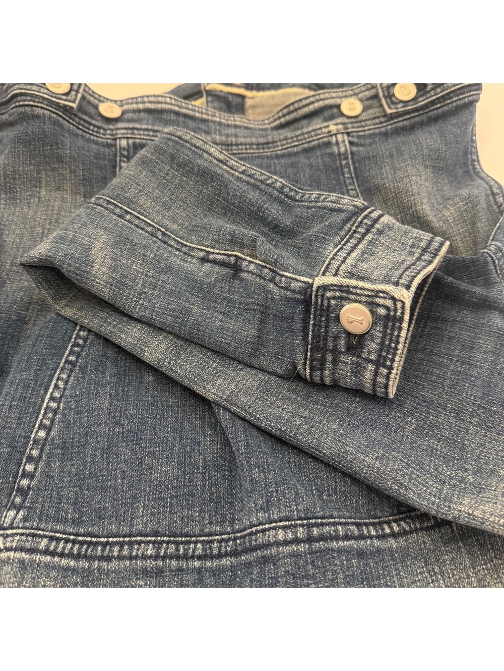 Pilcro And The Letterpress Jacket Womens Medium Blue Denim Trucker Fitted Button - Picture 8 of 8